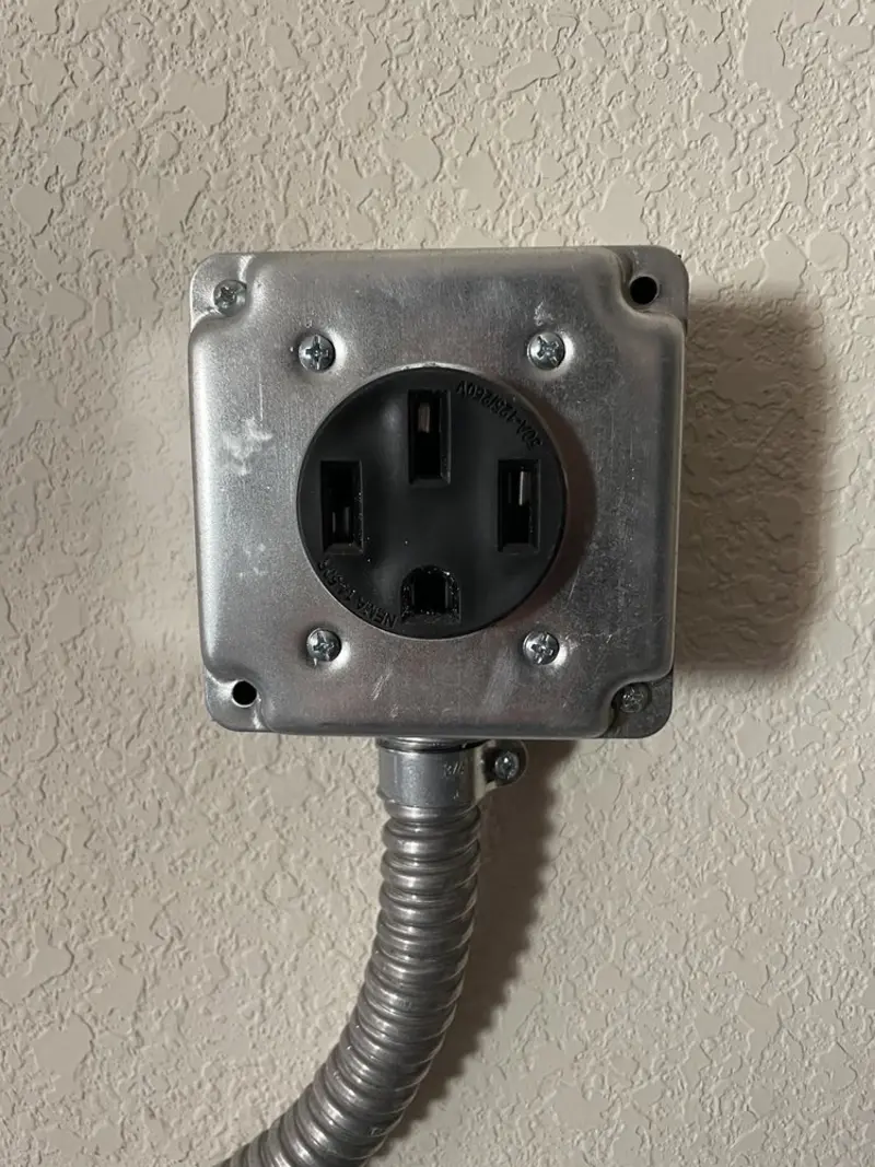 NEMA 14-50 outlet installed for Electrical Panel Upgrade in Bixby